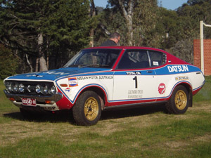 Neil Taylor with Datsun 710 replica